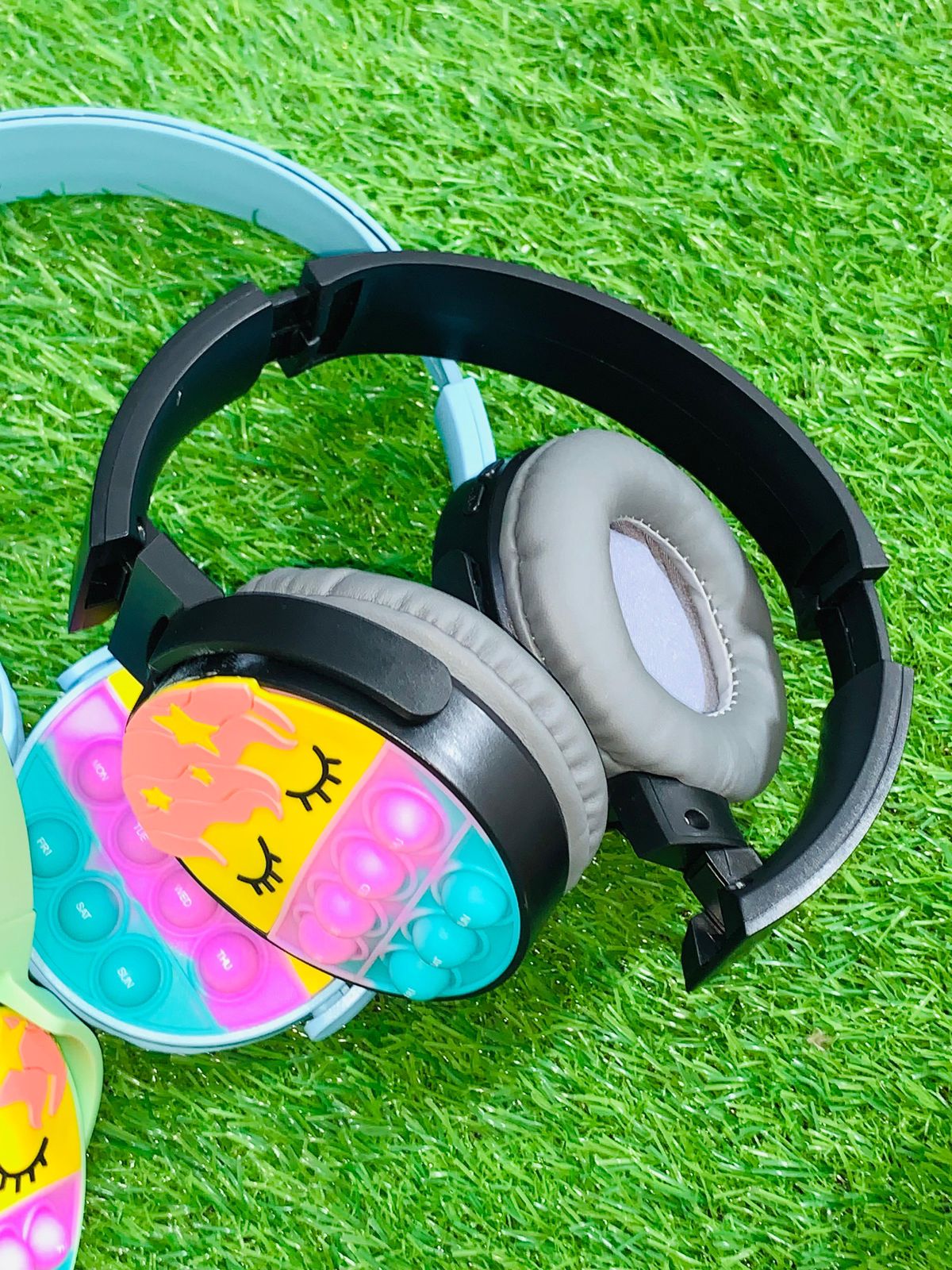 Cute Pop It Wireless Bluetooth Headphones | Foldable Kids & Teens Headset (Random Color)