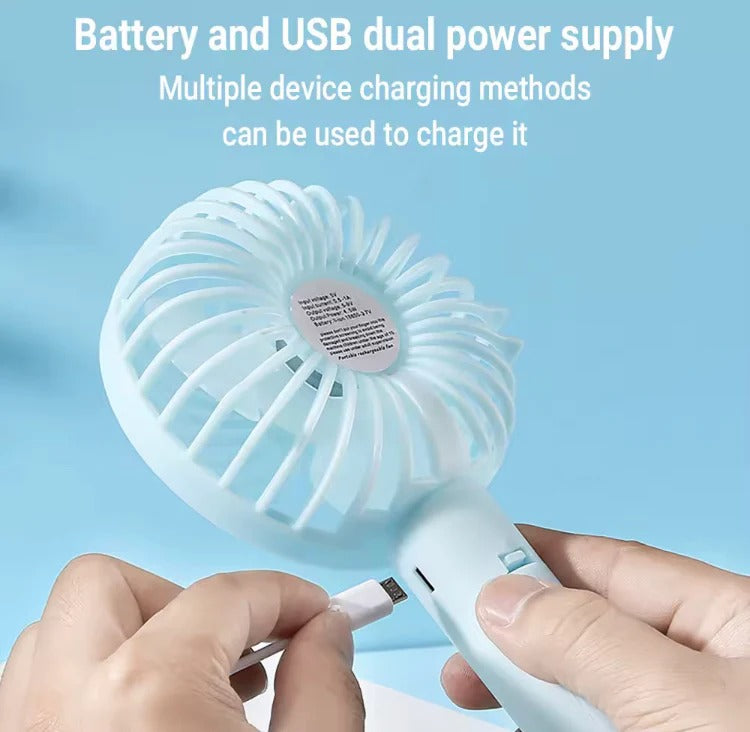 Portable Hand Fan | Rechargeable (Random Color)