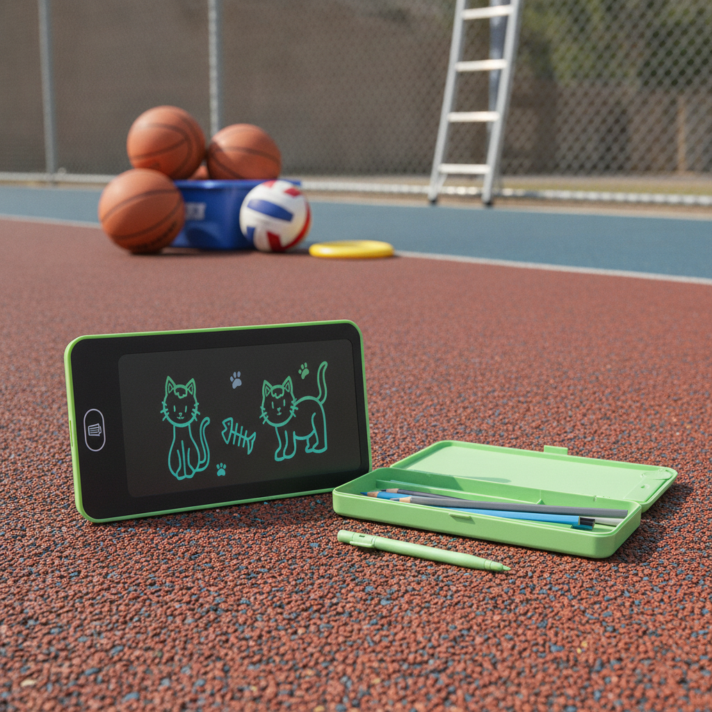 Pencil Box with LCD Drawing Tablet – Waterproof Stationery Case with Storage