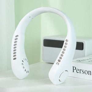 `Portable Neck Fan - 42 Air Outlets, Hands-Free Cooling for Gym, Travel, Office`