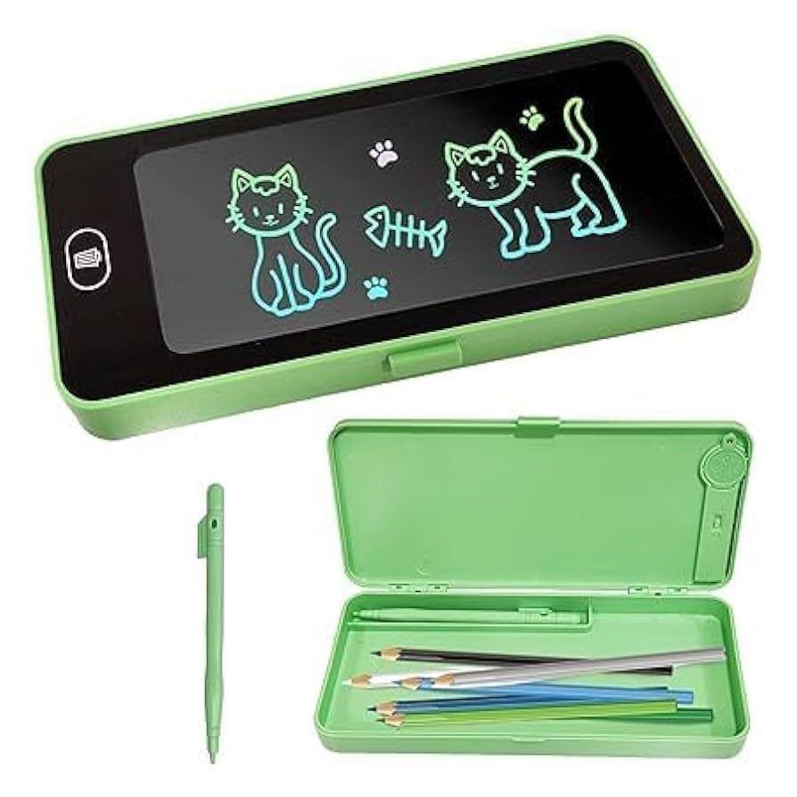 Pencil Box with LCD Drawing Tablet – Waterproof Stationery Case with Storage
