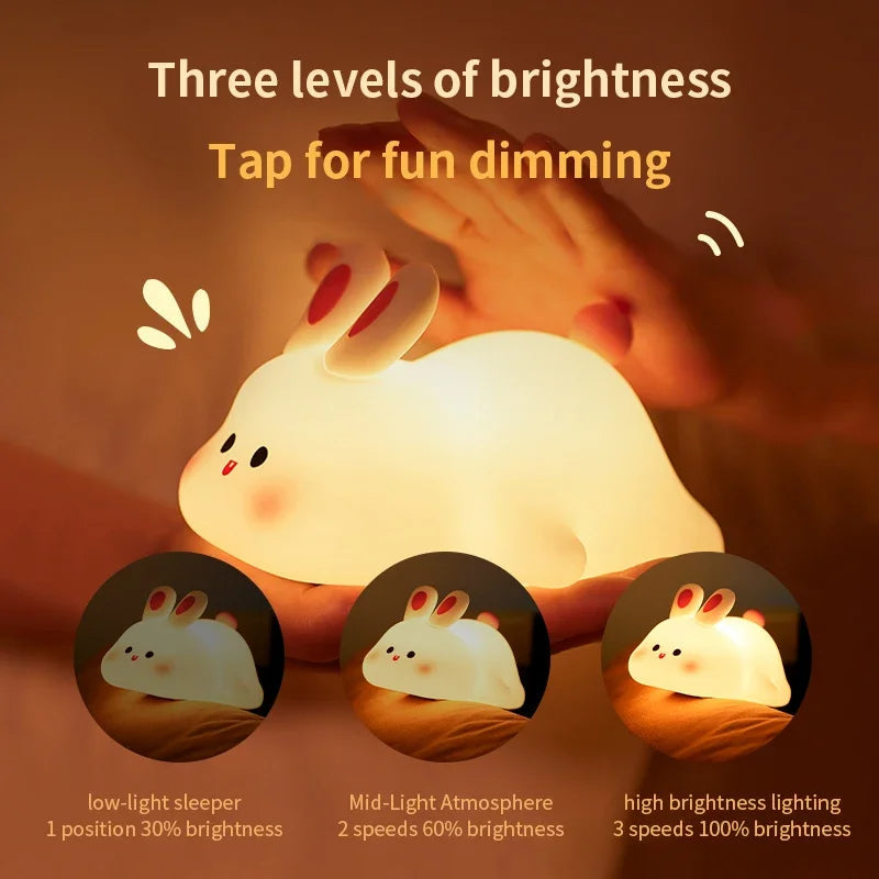 Cute Rabbit Silicone Lamp - Fanub.shop