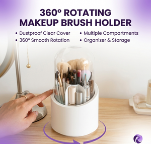 360 Rotating Makeup Brush holder - Fanub.shop