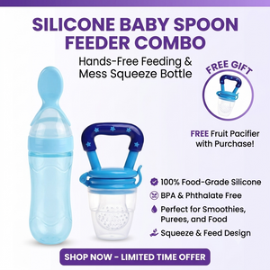 Combo Baby Spoon Feeder With Free Fruit Pacifier - Fanub.shop