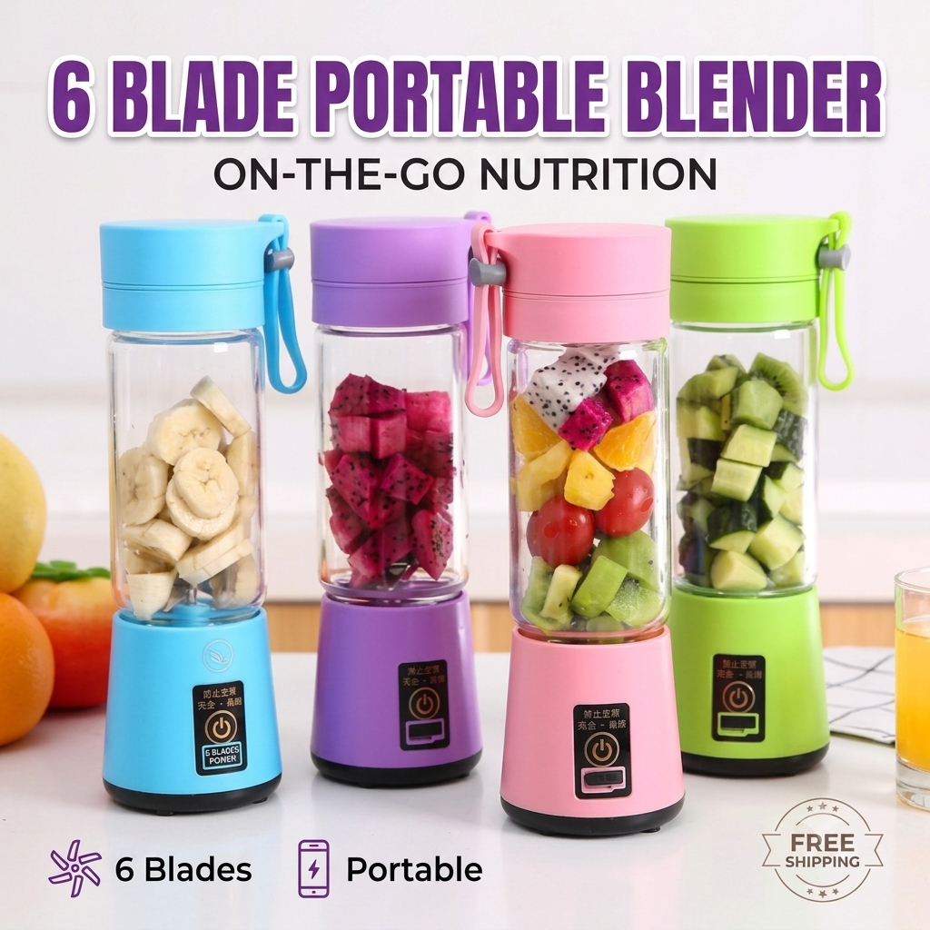 6 Blade Portable Blender - Fanub.shop