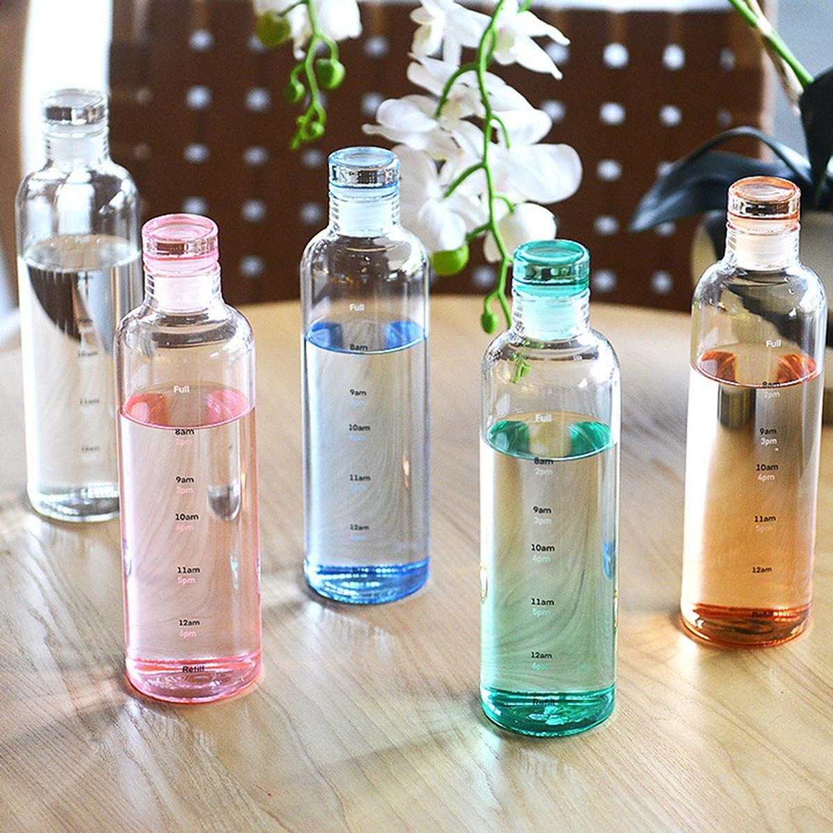 Portable Sports Water Bottle Transparent Plastic - Fanub.shop