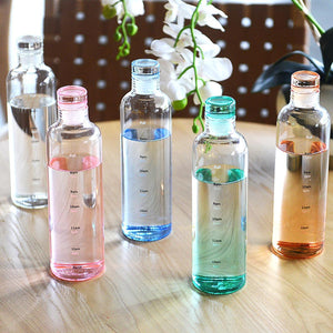 Portable Sports Water Bottle Transparent Plastic - Fanub.shop