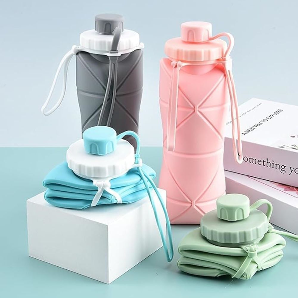 Silicon Foldable Bottle 600ml | Portable Travel Smart Water Bottle